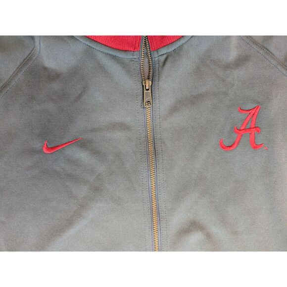 Nike Alabama Track Jacket Mens XXL 2XL Grey Gray Roll Tide Crimson Tide - Picture 3 of 10